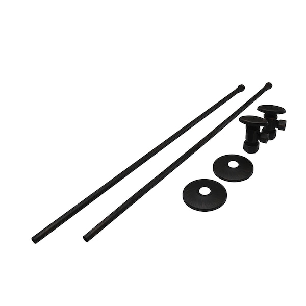 Bronze 3/8" x 20" Lavatory Supply & 3/8" x 5/8" Angle Stop Kit